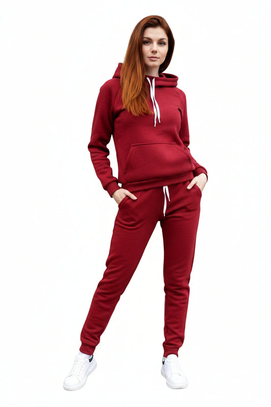 Casual Tracksuit for Women Set 2 Piece Sweatsuit Outfits Fashion Solid Color Long Sleeve Hoodies and Sweatpants
