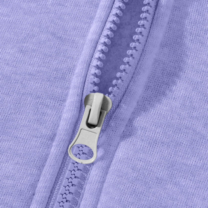 Men'S Quarter Zip Hoodies Zip up Solid Color Hoodie Long Sleeve Drop Shoulder Sweatshirt Casual Pullover Light Purple 3XL