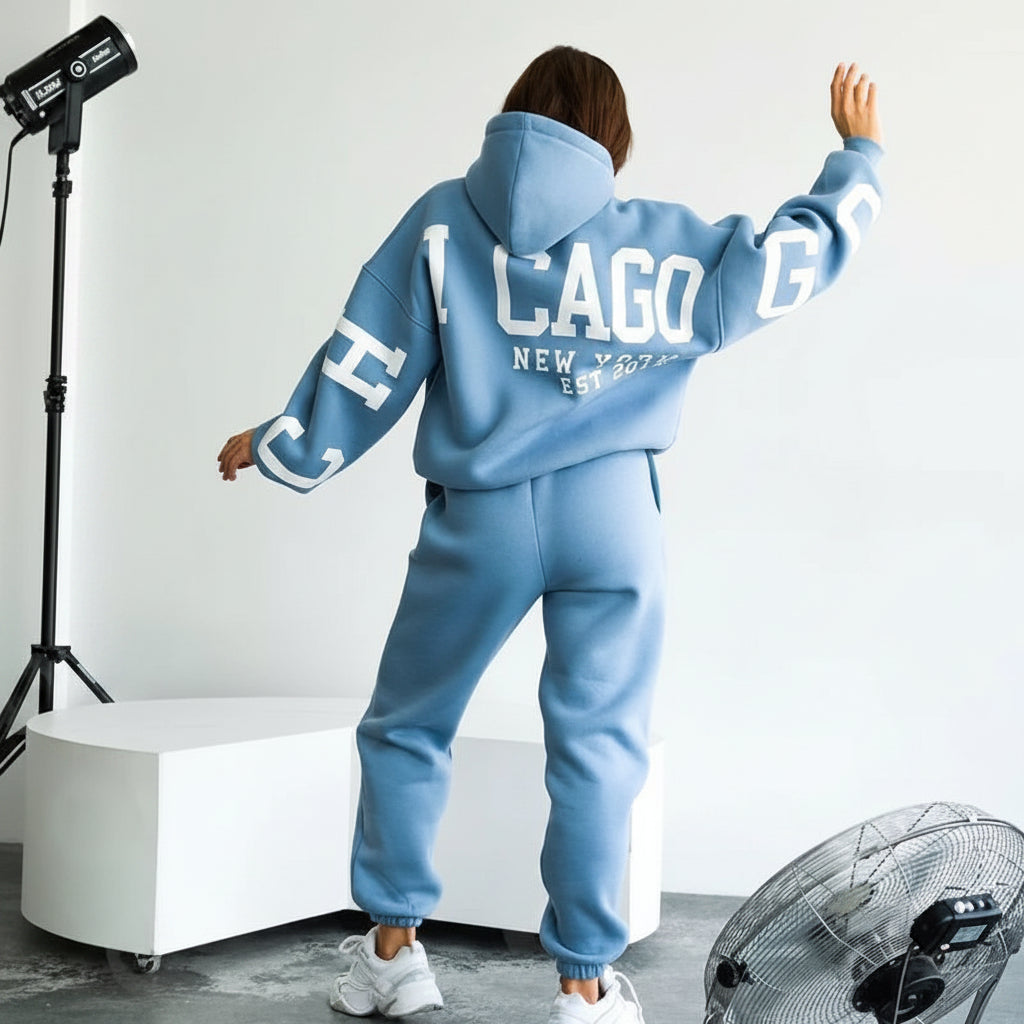 Cordless Hoodie Custom Logo Hoodies and Sweat Pants Jogger Set Woman,Women Tracksuit 2 Two Piece Set Sweatpants and Hoodie Set,W