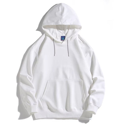 Men's Oversized Plus Size Hoodie - Custom Streetwear with Anime Logo, Heavyweight Cotton Printed Sweatshirt