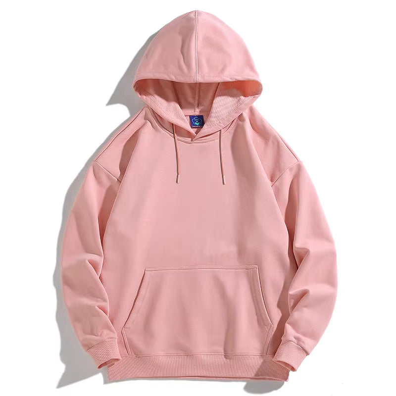 Men's Oversized Plus Size Hoodie - Custom Streetwear with Anime Logo, Heavyweight Cotton Printed Sweatshirt