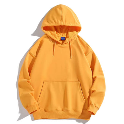 Men's Oversized Plus Size Hoodie - Custom Streetwear with Anime Logo, Heavyweight Cotton Printed Sweatshirt