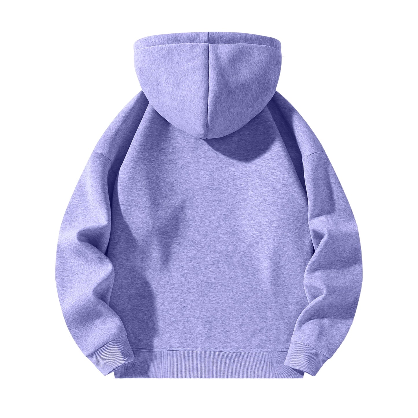 Men'S Quarter Zip Hoodies Zip up Solid Color Hoodie Long Sleeve Drop Shoulder Sweatshirt Casual Pullover Light Purple 3XL