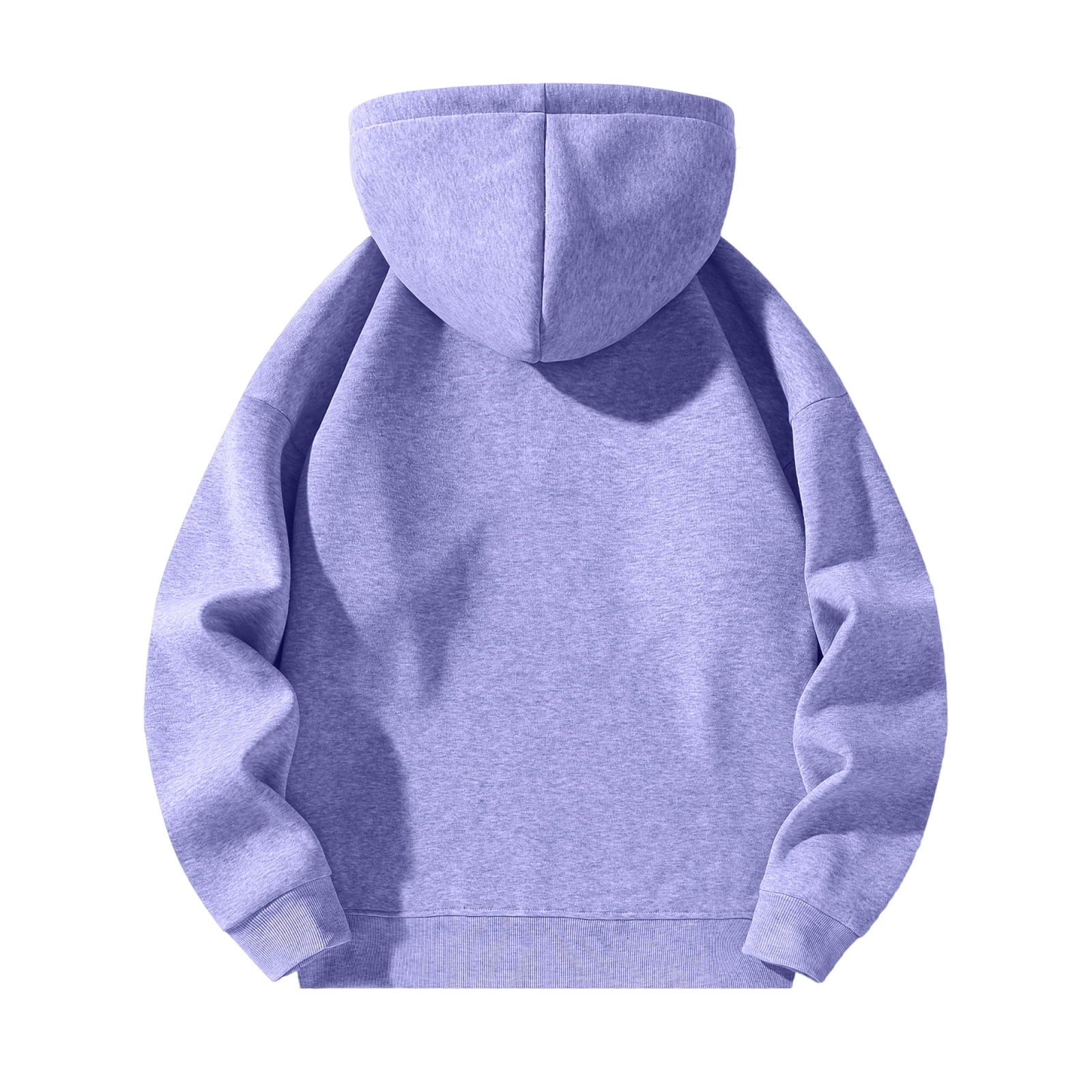 Men'S Quarter Zip Hoodies Zip up Solid Color Hoodie Long Sleeve Drop Shoulder Sweatshirt Casual Pullover Light Purple 3XL