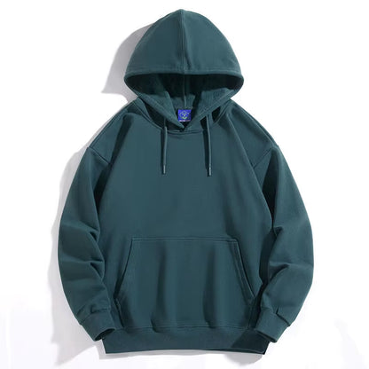 Men's Oversized Plus Size Hoodie - Custom Streetwear with Anime Logo, Heavyweight Cotton Printed Sweatshirt