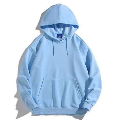 Men's Oversized Plus Size Hoodie - Custom Streetwear with Anime Logo, Heavyweight Cotton Printed Sweatshirt